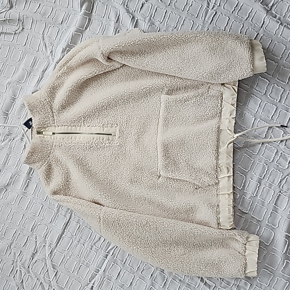 Nwt Bailey 44 Cream Colored Sherpa Quarter Zip Jacket - Picture 2 of 10